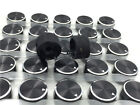 2pcs 25mm X 15  5mm Aluminum Alloy Knob Cap Potentiometer Cap Hole 6mm Black