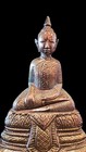 19th Century Repousse Silver Buddha Statue  Cambodia