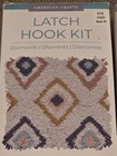 Lot 2 American Crafts Latch Hook Kit Diamonds Needle Pattern 12x12
