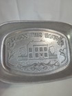 Vintage Wilton Armetale Pewter Bread Tray  bless This House  Cottagecore Dinner