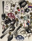 Vtg Junk Drawer Lot Coins Spoons Advertising Magnets Keychains Collectibles  79
