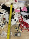 Vintage Sewing Notions Lot Lace Crochet Trim Buttons Needles Ribbon Doll Crafts
