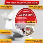 Trazon Carpet Tape Double Sided - Rug Tape Grippers For Hardwood Floors And Area