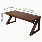 Solid Wood 63-inch Extra Long Desk thickened Desk two Person Double Desk