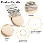 Small Weaving Loom  Wooden Speedweve Darning Loom Machine With 14 Hooks