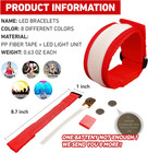 8 Pcs Led Glow Bracelets  Light Up Bracelets For Kids Adults - Christmas Glow In