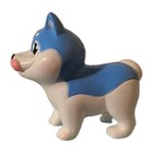 Vintage Blue And White Husky Dog Pvc Figure 2 5 