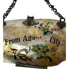 Vintage Atlantic City Souvenir Coin Purse Mother Of Pearl Abalone Shell S s