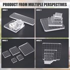6 Pieces Stamp Blocks Acrylic Clear Stamping Blocks Tools With Grid Lines4083