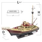 Jaws Orca Wooden Ship Model Shark Fishing Boat Pre-assembled Antique Finish S   