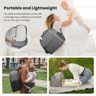 Grey Portable Travel Bassinet For Newborn  Infant  Toddler  Foldable   Washable