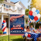 250th Anniversary America Garden Flag  12x18 Inch Double Sided Design  1776 Red