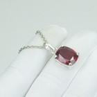925 Sterling Silver Red Ruby Necklace Jewelry  21cts Best Anniversary Gift Gems 