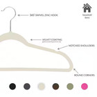 Ivory Velvet Hangers 25-pack