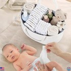 Baby Diaper Caddy Organizer  Cotton Rope Basket For Nursery   Changing Table