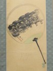 Japanese Hanging Scroll Art Painting  uchiwa  Shunsui Antique Kakejiku
