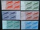 Us Stamps 6 Air Mail Plate Blocks  C-25  C-26  C-27  C-28  C-29   C-30 1941-1944