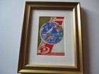 Antique Vintage Small Industrial Painting Wpa Style Mining Factory  Modernist