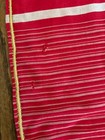 Vintage 50s 60s Red Runner Tablecloth Christmas Church Hand Embroidery Apron Set