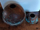 Lightning Rod Balls Copper Pair  Roof Home Cabin Decor