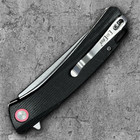 Elitedge Linerlock Folding Knife 3 5  D2 Tool Steel Blade Black Micarta Handle