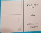 Dutch Mill Inn   Motel Trenton Ontario  Restaurant Menu Postcard 1950s