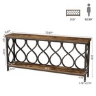 70 9  Long Console Table  2-tier Industrial Sofa Table W  Storage For Livingroom
