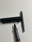 Lamy Safari Fountain Pen Steel Black Matte Fine Nib   Black Ink Catridge No Box
