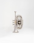 Queenbrass Pocket Trumpet Bb Chrome Brass Compact W Case Mouthpiece Beginner-pro