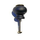 Knob Black Eastlake Wood Knob With Stamped Polished Brass Overlay Vintage Old