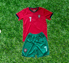 Soccer Fan Jersey   7 Red Green  Kids Jersey  Youth Jersey