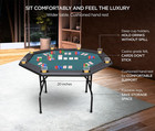 Portable Foldable Octagon Poker Table For 8 Players - Texas Hold em