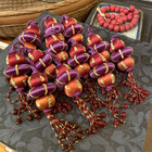 Vtg Tassel Lot Of 12 Purple Jewel Tone Decorating Crafting Sewing Christmas