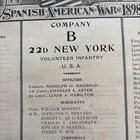Spanish American War Company B 22d New York U s  Vol Inf 1898 Poster