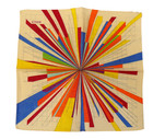 Nwt Eton Multicolor Geometric Print Linen Silk Pocket Square Italy 13 