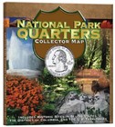 1 National Park Quarters Foam Collectors Map 2010 -2021 Coin Folder Whitman 2884