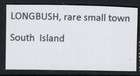 New Zealand 1898 Rare Longbush Crisp Cancel - S24107