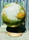 Vintage Replogle  Land And Sea Globe  12 In   Raised Relief  Ussr