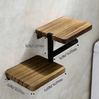 Toilet Paper Holder With Shelf - Self Adhesive Wooden Tissue Paper Roll Holde   