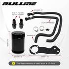 Rulline Baffled Oil Catch Can Kit Oil Separator Reservoir Tank Compatible 2
