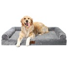 Orthopedic Foam Dog Beds Pet Mat Washable Removable Cover With C-sides Bolster 