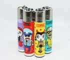 Clipper Lighters 4 Pcs Set Refillable  new  Rare  Tlv Doodles  limited Edition 