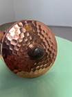 Vintage Hammered Copper Pot Wooden Handel Primitive Farm House Copper Pot