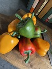 Lot 7 Realistic Red Green Orange Faux Artificial Bell Peppers Fake Food Prop