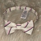 Janie And Jack Boys Striped Bow Tie Special Occasion 4 To 8 Years Ivory