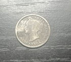 1870 Canada 5 Cents Silver Queen Victoria Vg-f Circulated Coin