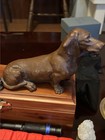 Dachshund  weiner  Dog Figurine Red Mill Manufacturing-looks Hand Carved