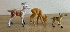Vintage Plastic Deer Lot Used Flaws Lot Of 9
