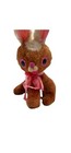 Vintage Mcm Reddish Brown Easter Bunny Rabbit Stuffed Plush Scalloped Flower Eye
