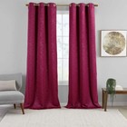 Set Of 2 Virginia Blackout Leafy Weave Curtains Modern Grommets Curtain Panels